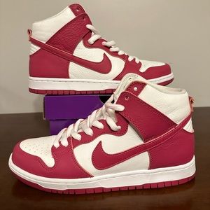 Nike SB Dunk Highs - size 10 Sweet Beet